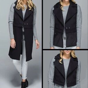 LULULEMON Quick Change Vest 3 in 1 lengths sz 4 black